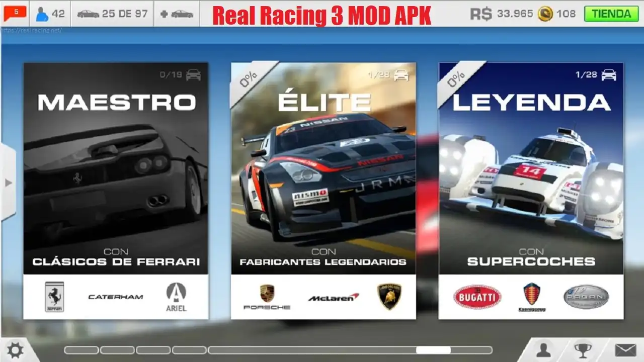 Real Racing 3 MOD APK Unlock All Cars